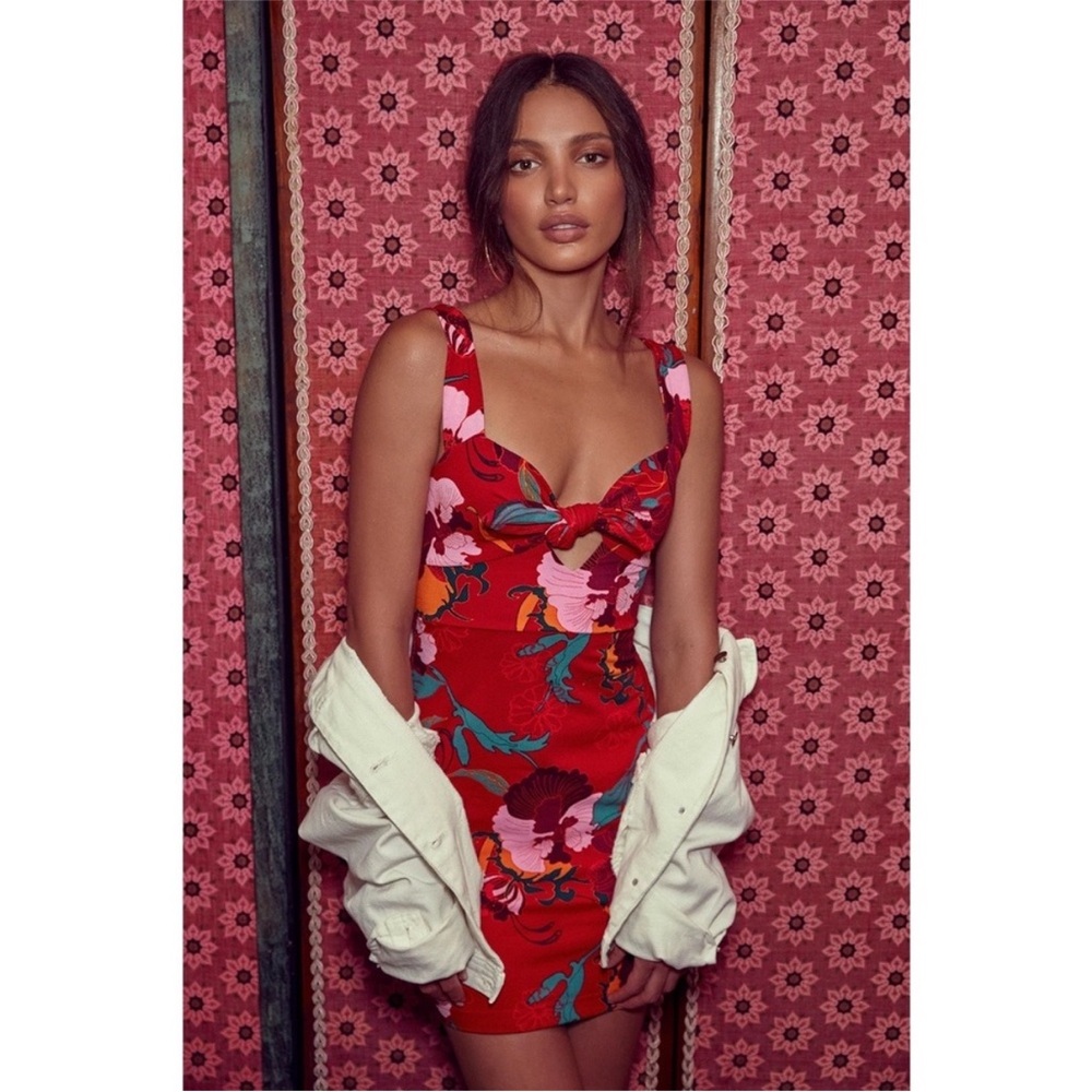 Free People Vibrant Floral Mini Dress